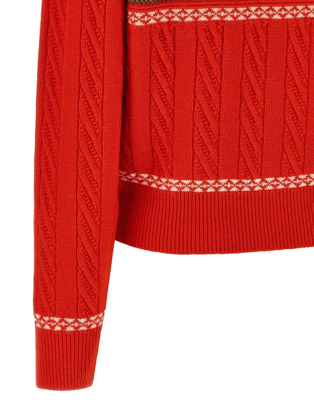 Guest In Residence Cable Collegiate Polo Knitted Sweater