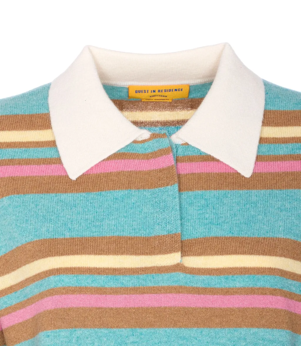 Guest In Residence Striped Buttoned Knitwear