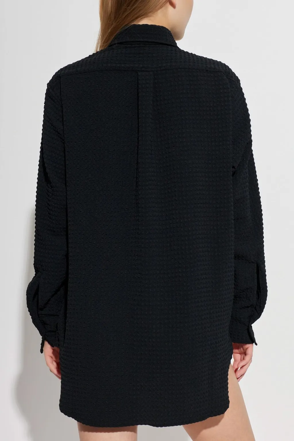Hunza G Oversized Seersucker Beachwear Shirt
