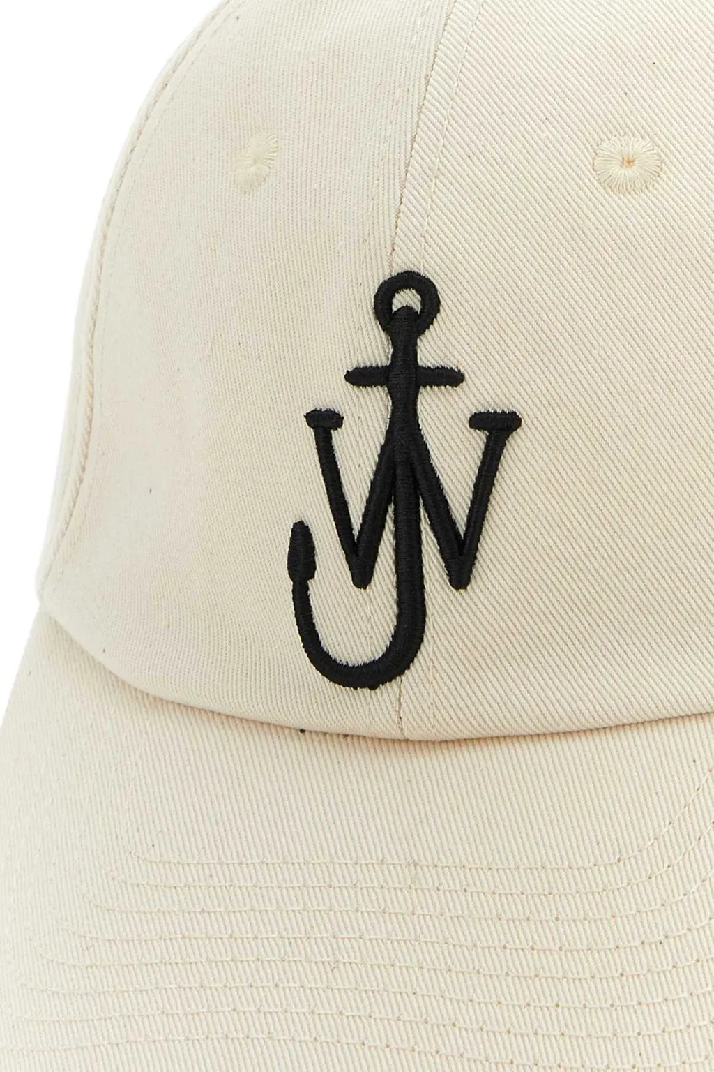 Jw Anderson Curved Peak Logo Embroidered Baseball Cap