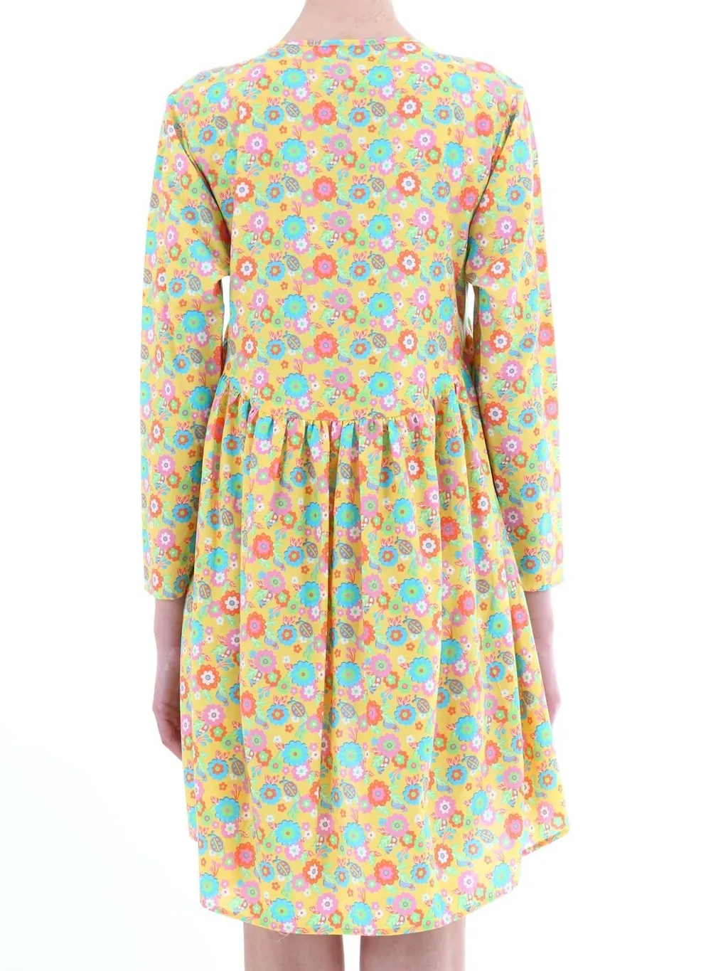 Jeremy Scott Ladybug Floral Asymmetrical Dress
