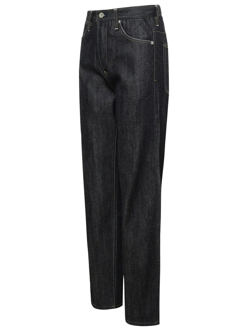 Jil Sander Contrast Stitching Tapered Jeans