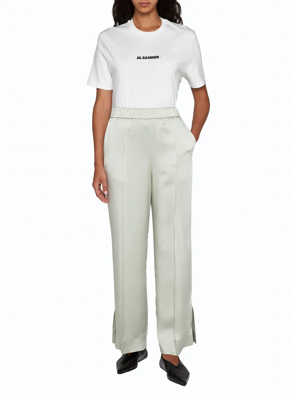 Jil Sander Elastic Waist Wide-Leg Trousers