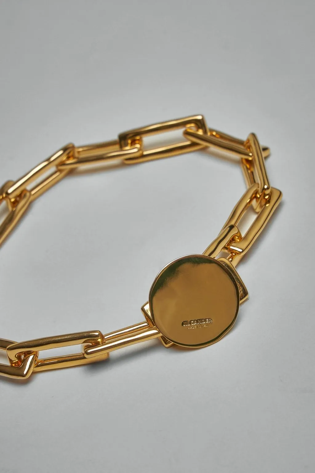 Jil Sander Logo Charm Chained Bracelet