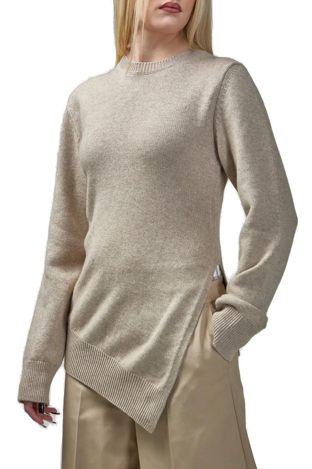 Jil Sander Asymmetric-Hem Knitted Jumper
