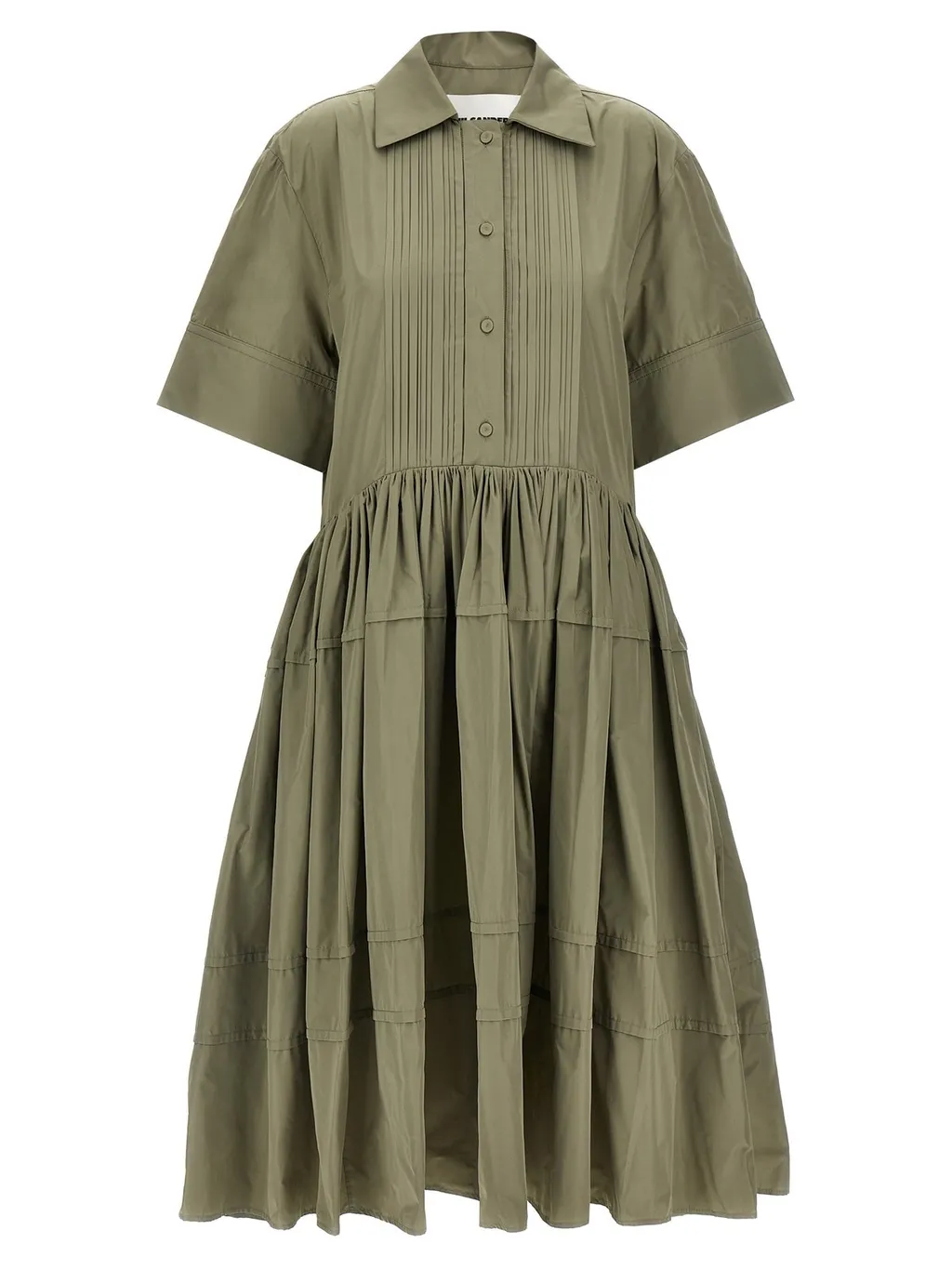Jil Sander Short-Sleeved Midi Shirt Dress