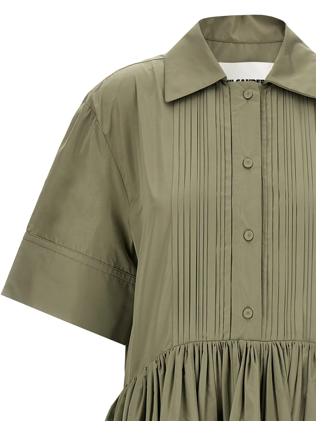 Jil Sander Short-Sleeved Midi Shirt Dress