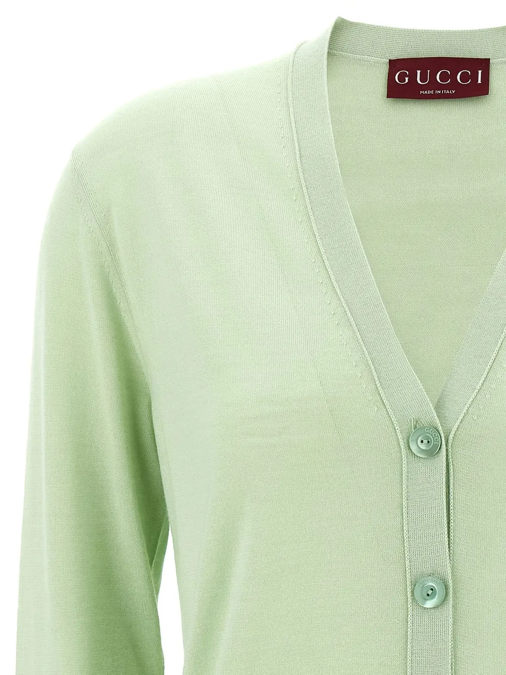 Gucci Web-Detailed Knitted Cardigan