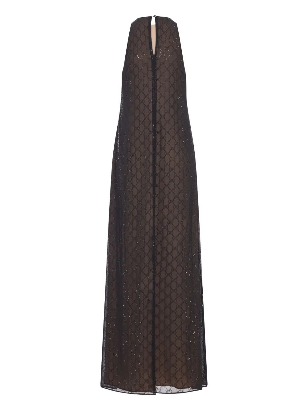 Gucci Monogrammed Embellished Sleeveless Dress