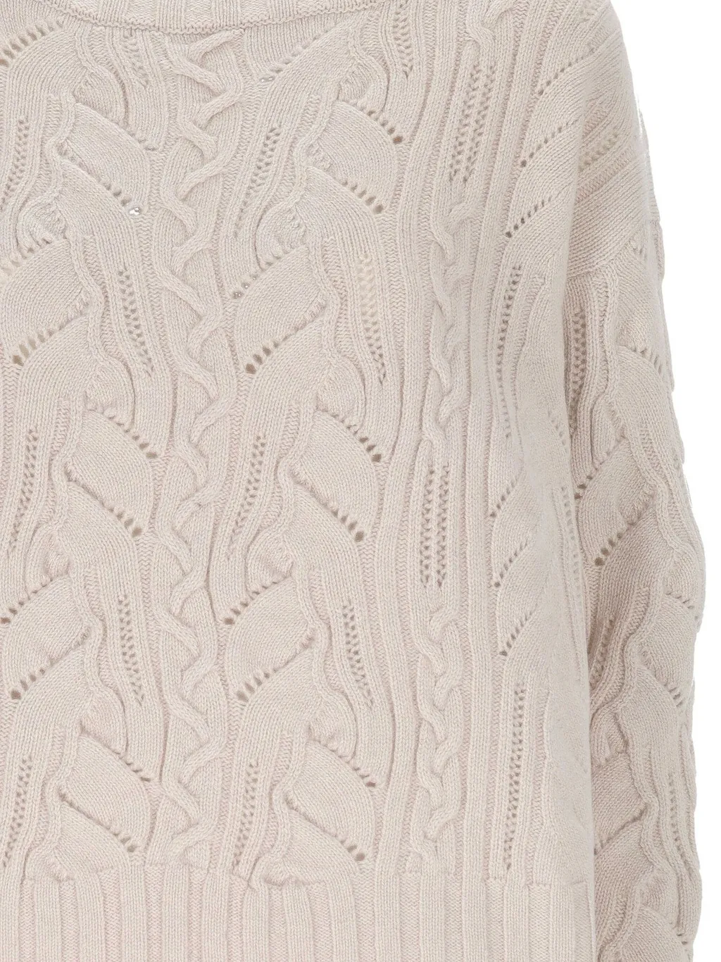 D.Exterior Cable Knit Sweater