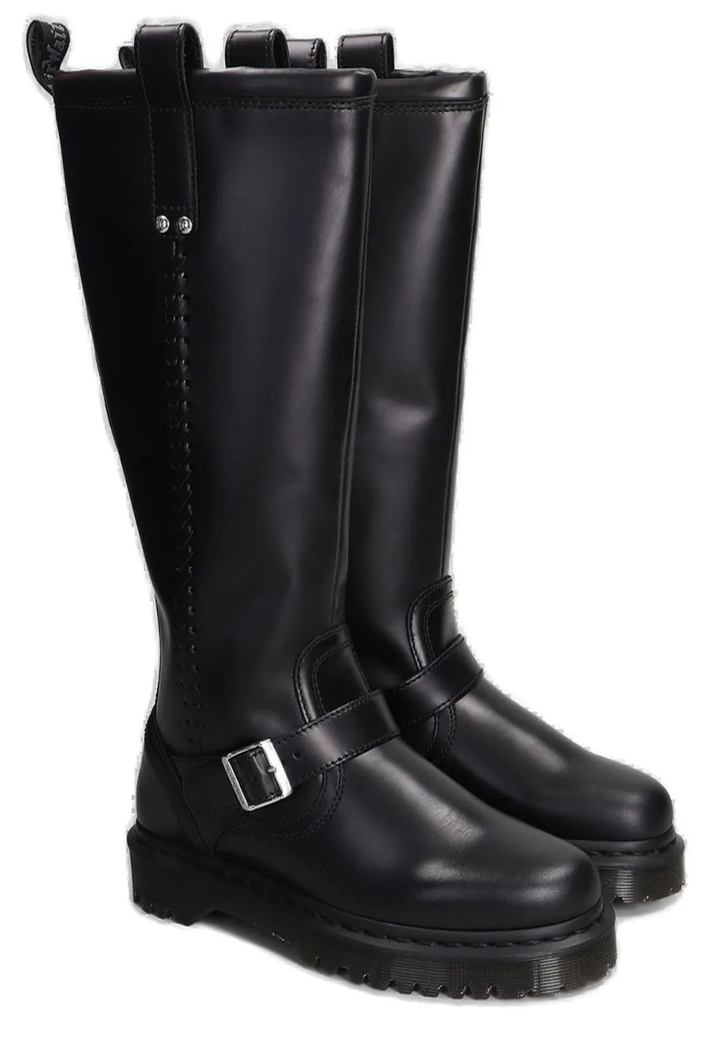 Dr. Martens Anistone Knee High Orleans Leather Biker Boots