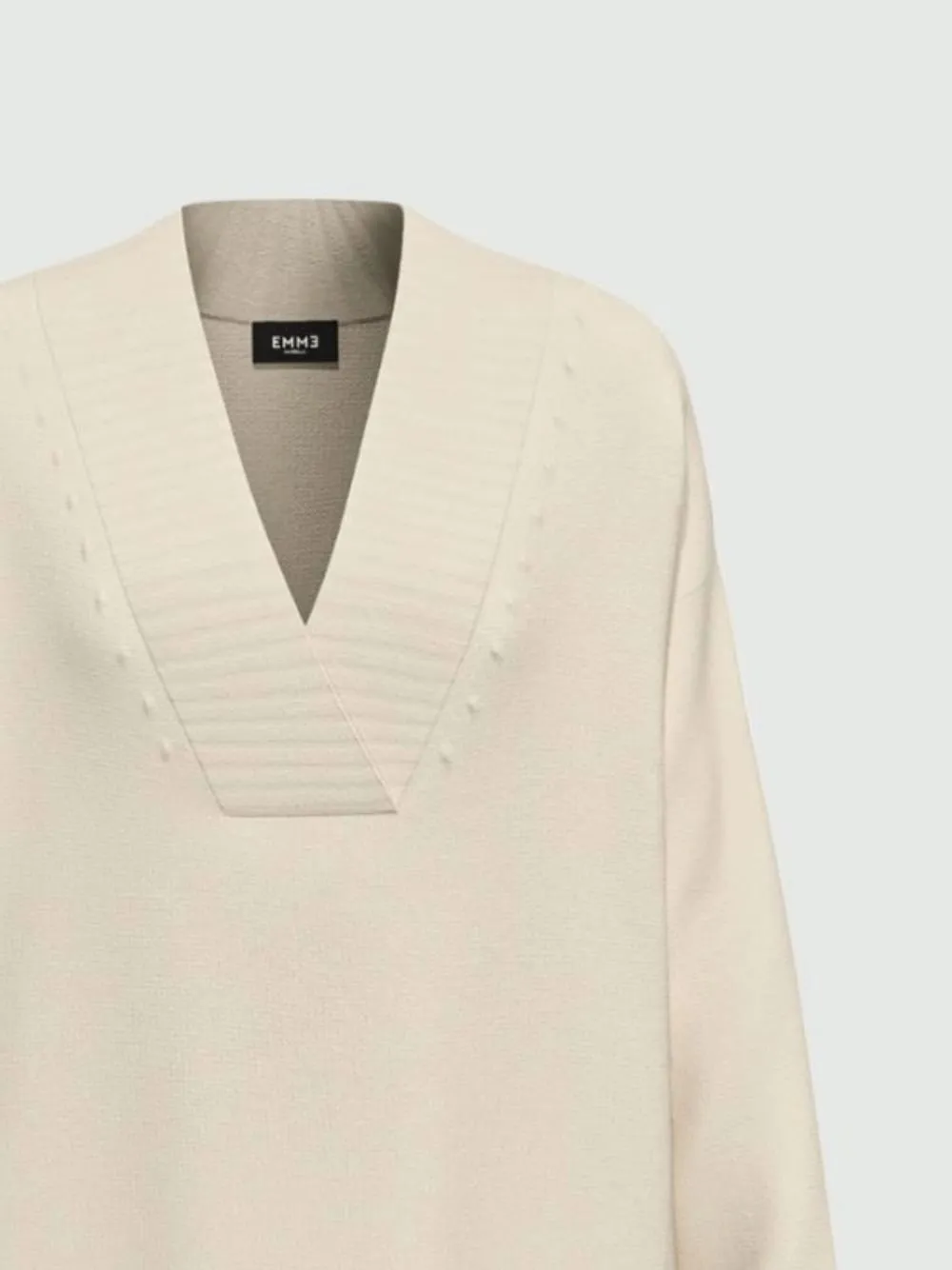 Emme Marella Ribbed V-Neck Knitted Sweater
