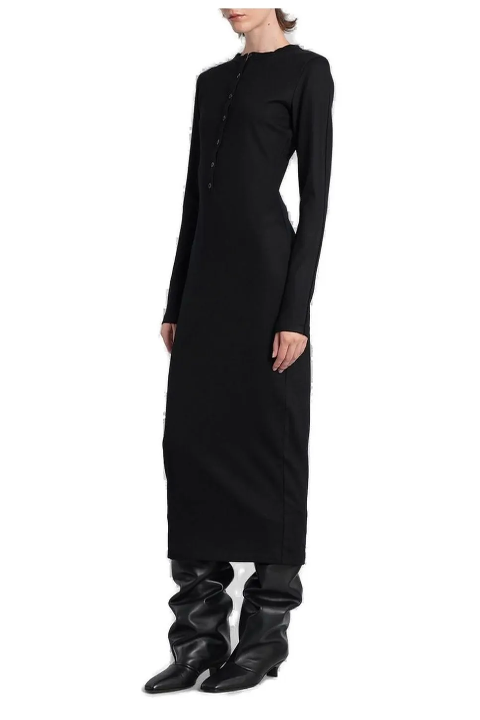 Entire Studios Long-Sleeve Buttoned Midi Dress