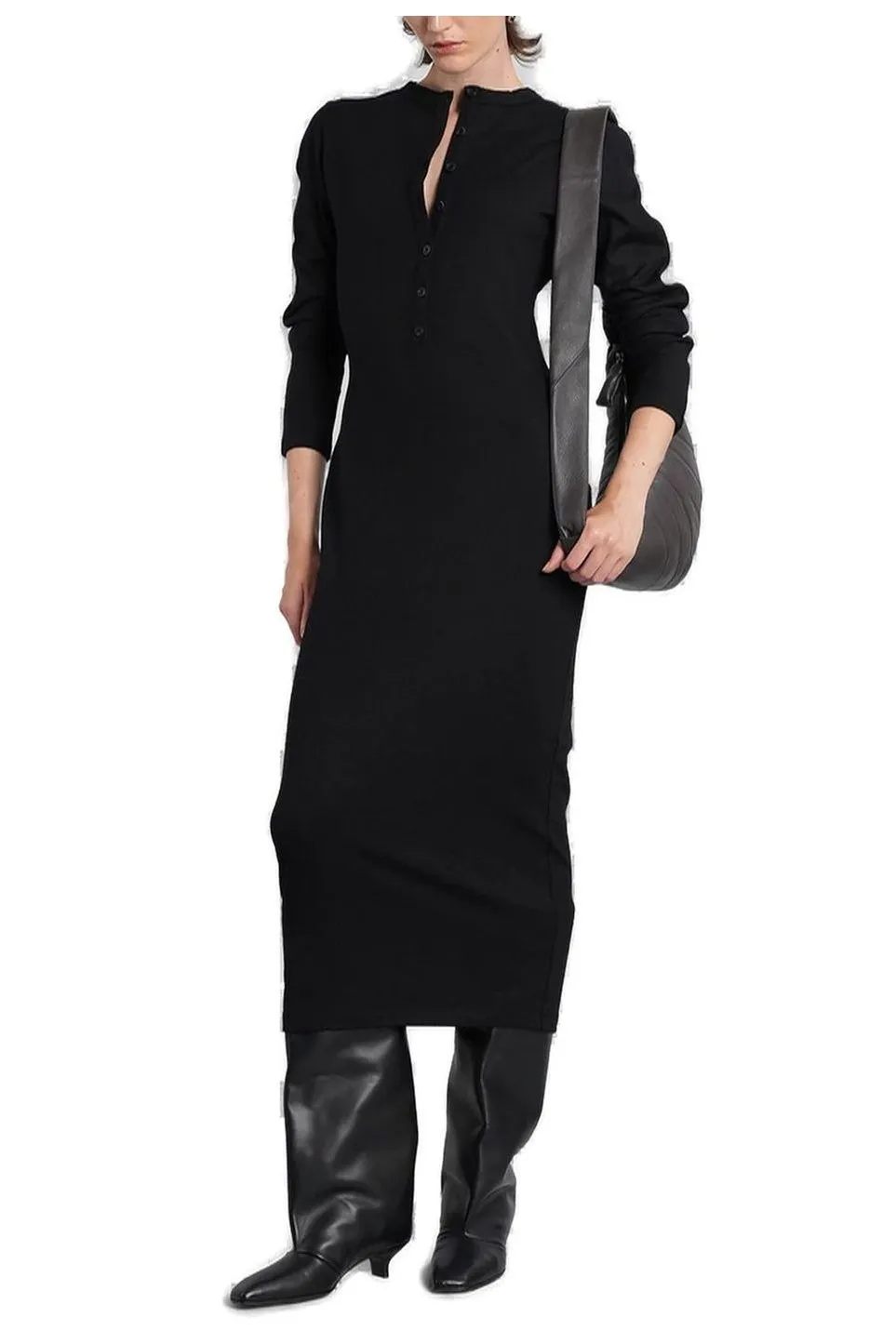 Entire Studios Long-Sleeve Buttoned Midi Dress