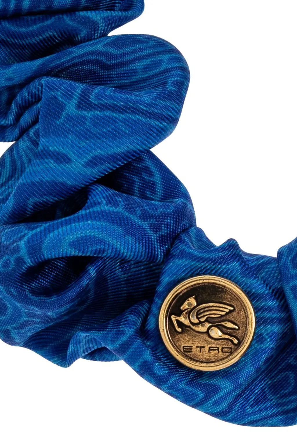 Etro Pegaso Logo Hair Scrunchie