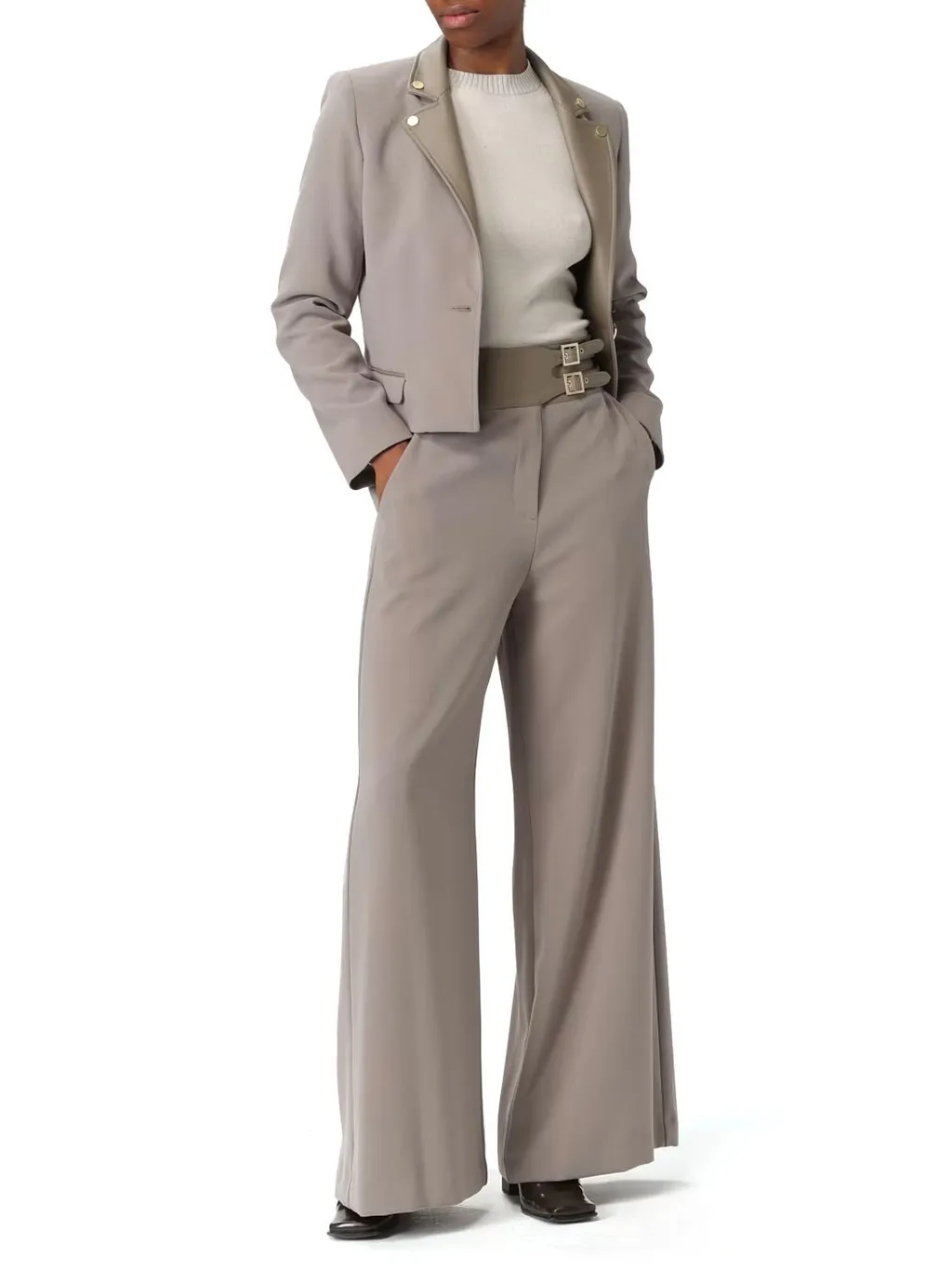 Armani Exchange Wide Leg CrÊPe Trousers