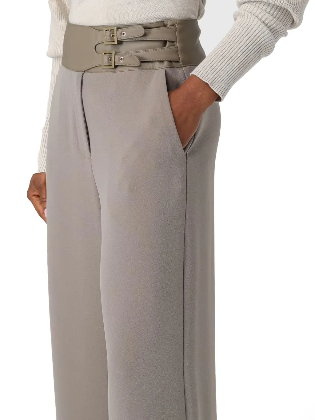 Armani Exchange Wide Leg CrÊPe Trousers