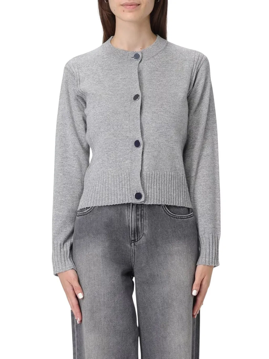 Armani Exchange Buttoned Crewneck Cardigan