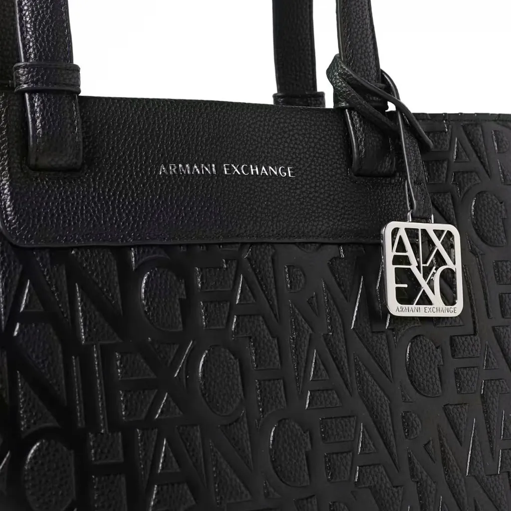 Armani Exchange All-Over Embossed Tote Bag