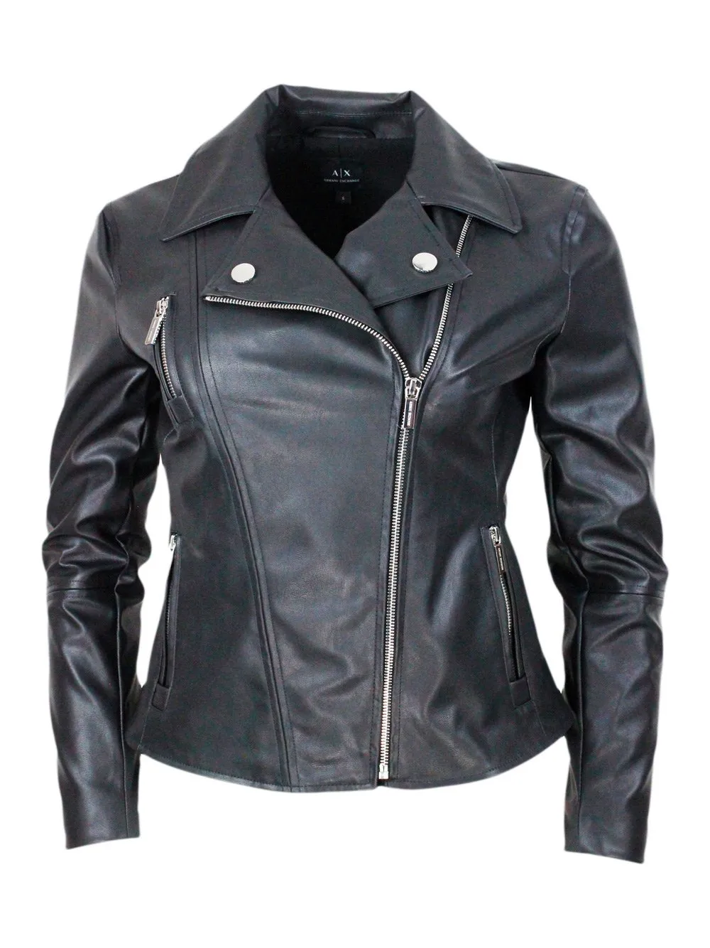 Armani Exchange Zipped Biker Jacket