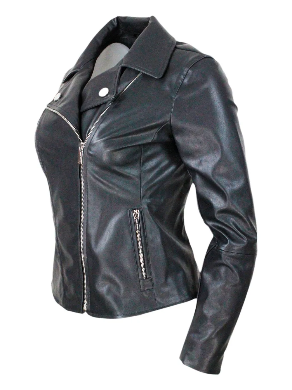 Armani Exchange Zipped Biker Jacket