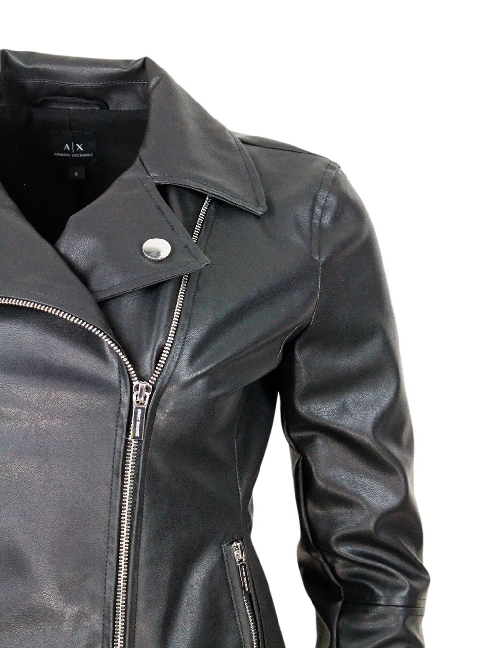 Armani Exchange Zipped Biker Jacket
