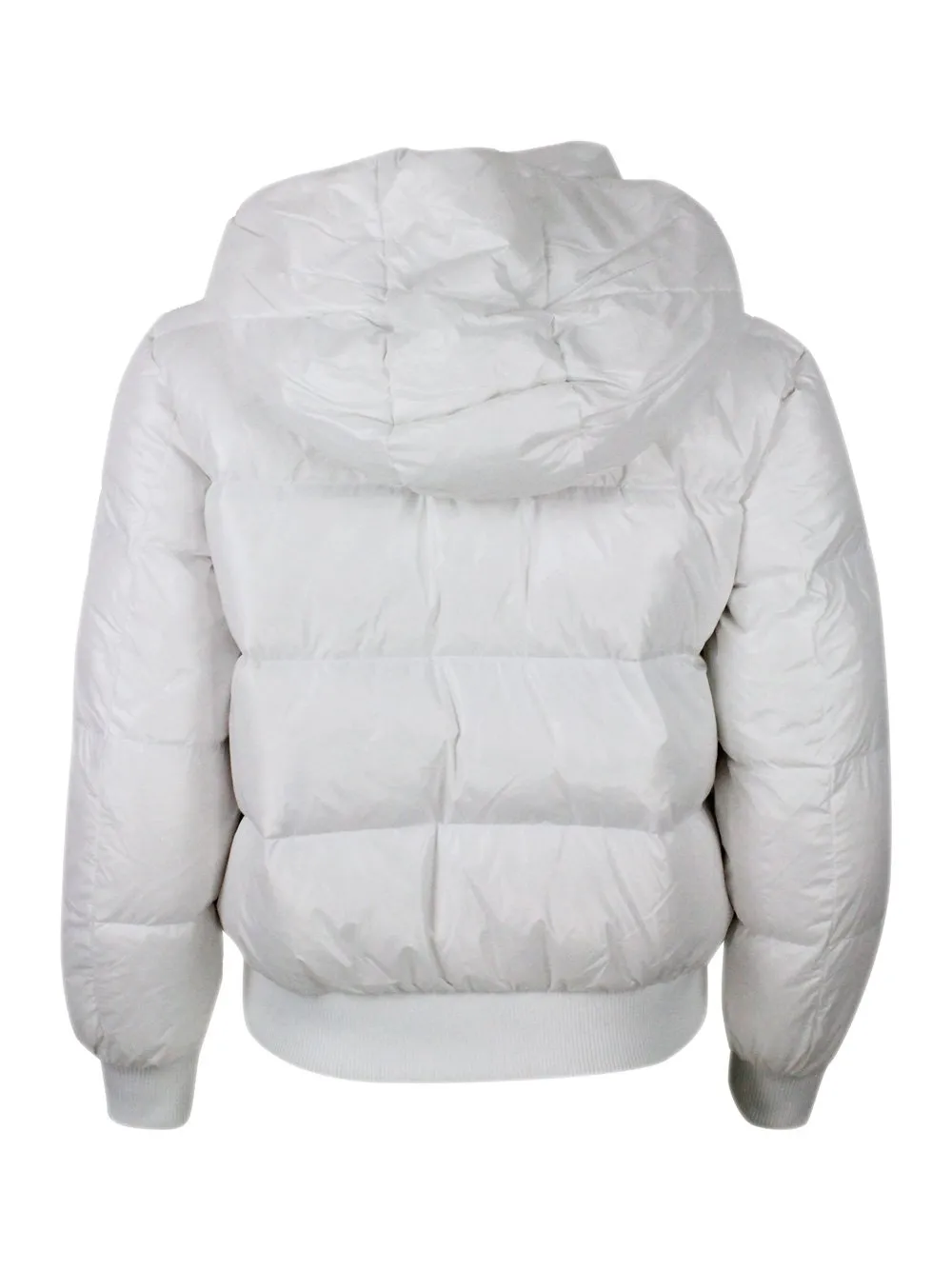 Armani Exchange Hooded Zipped Puffer Jacket