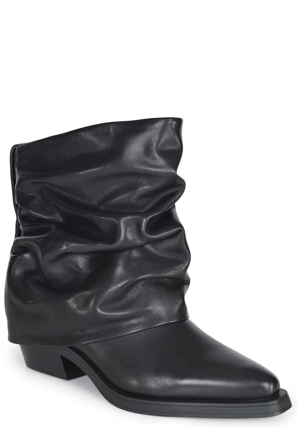 Ash Gathered Pointed-Toe Boots