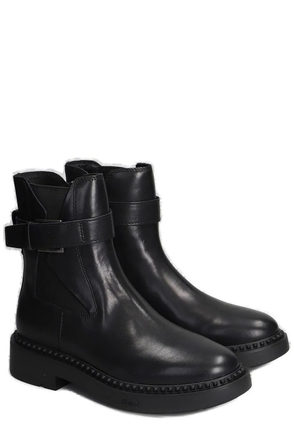 Ash Buckled Ankle Boots