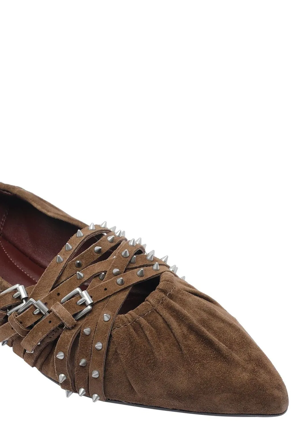 Ash Brenda Studded Slingback Ballet Flats