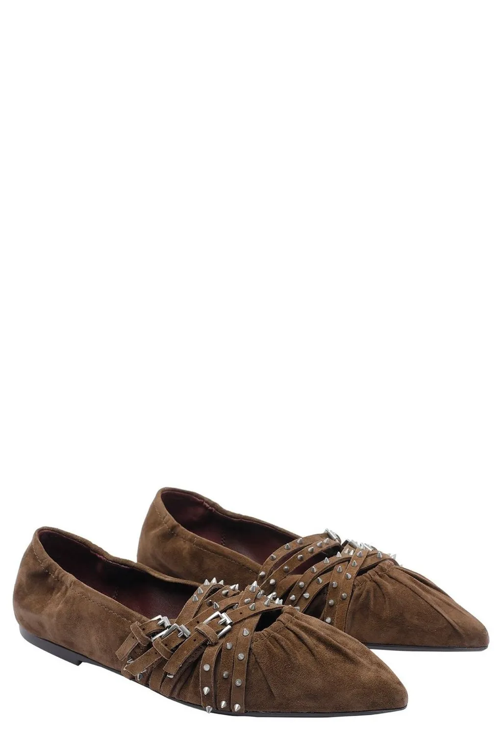 Ash Brenda Studded Slingback Ballet Flats