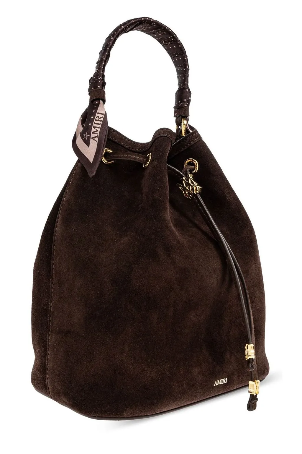 Amiri Logo Lettering Drawstring Bucket Bag
