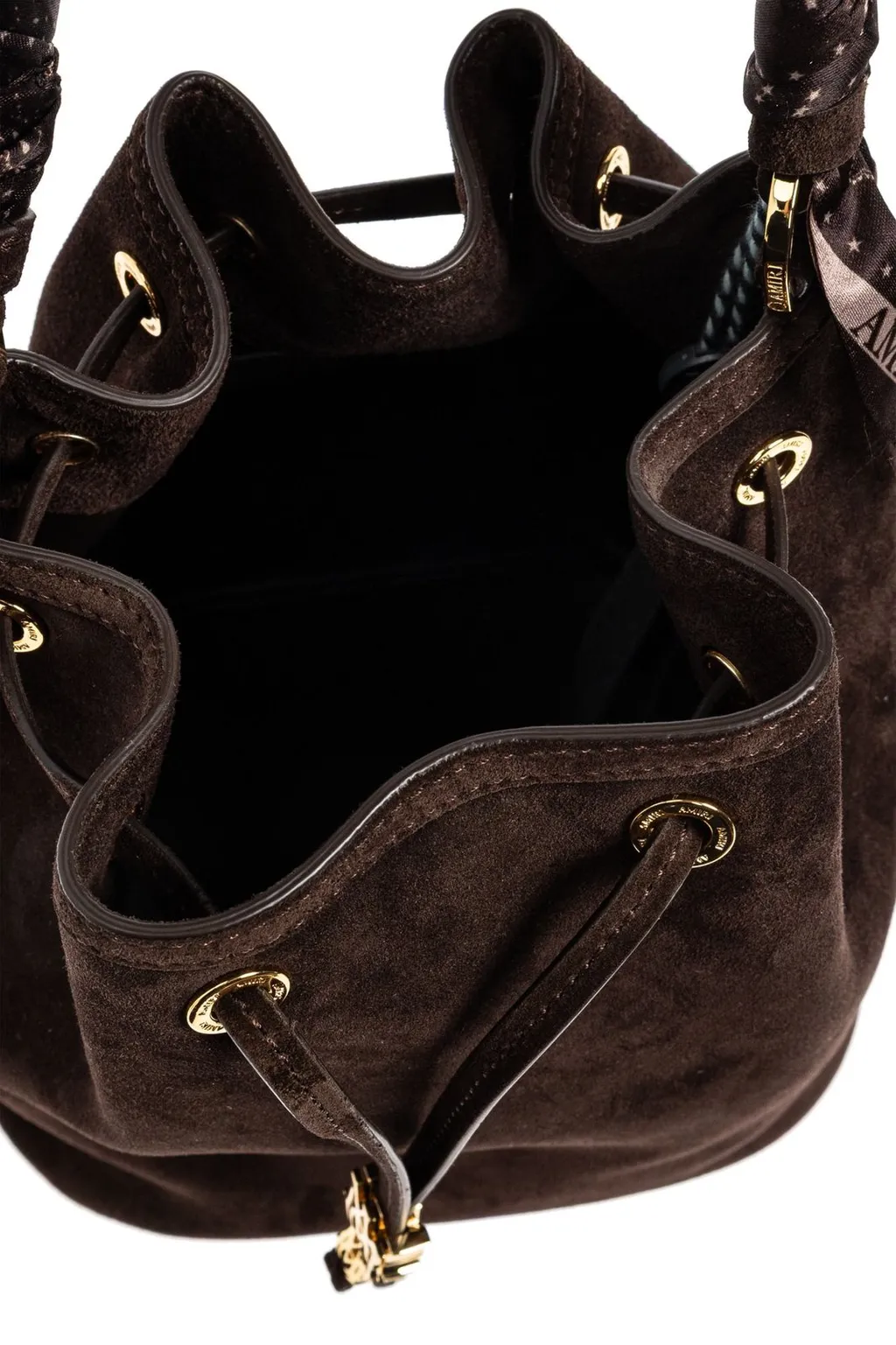 Amiri Logo Lettering Drawstring Bucket Bag