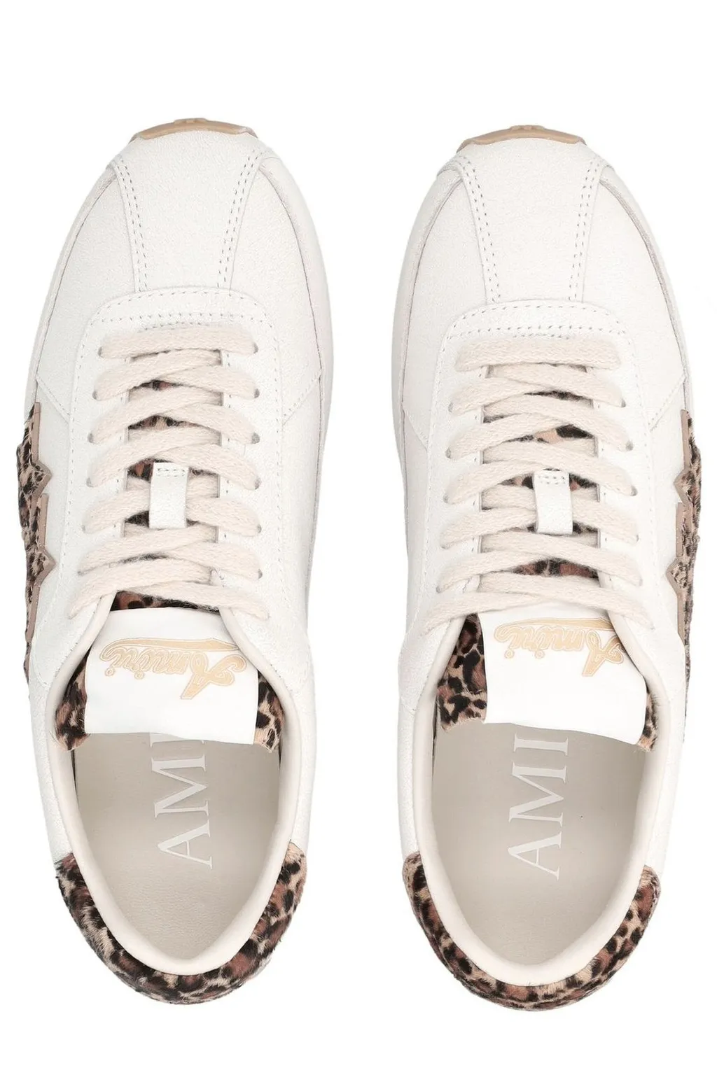 Amiri Leopard Star Lace-Up Sneakers