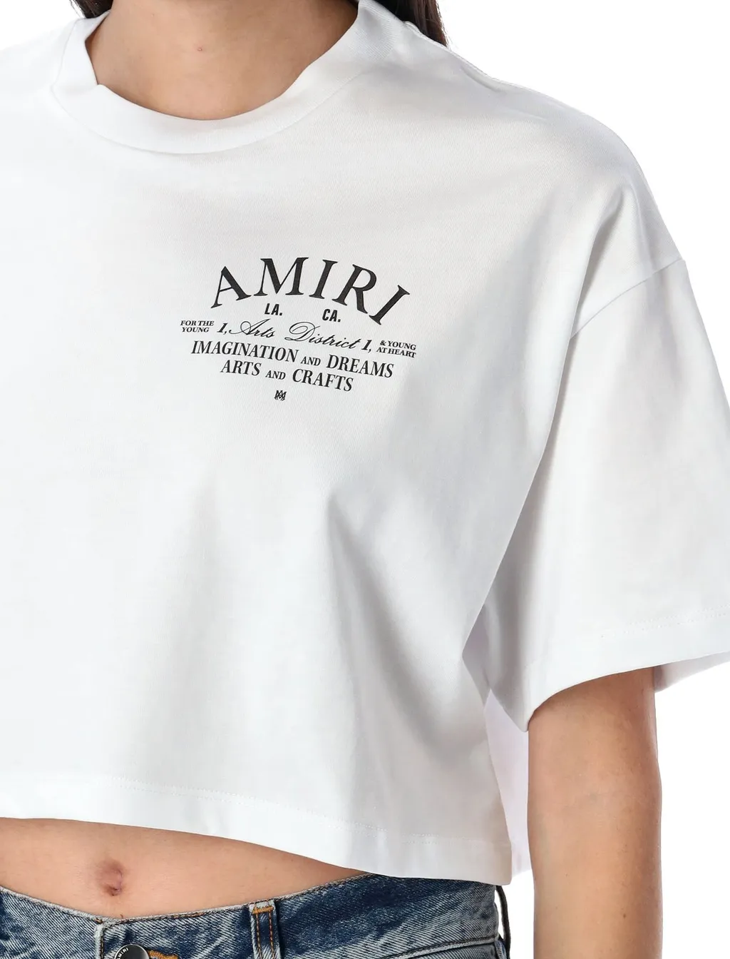 Amiri Arts District Crewneck Cropped T-Shirt
