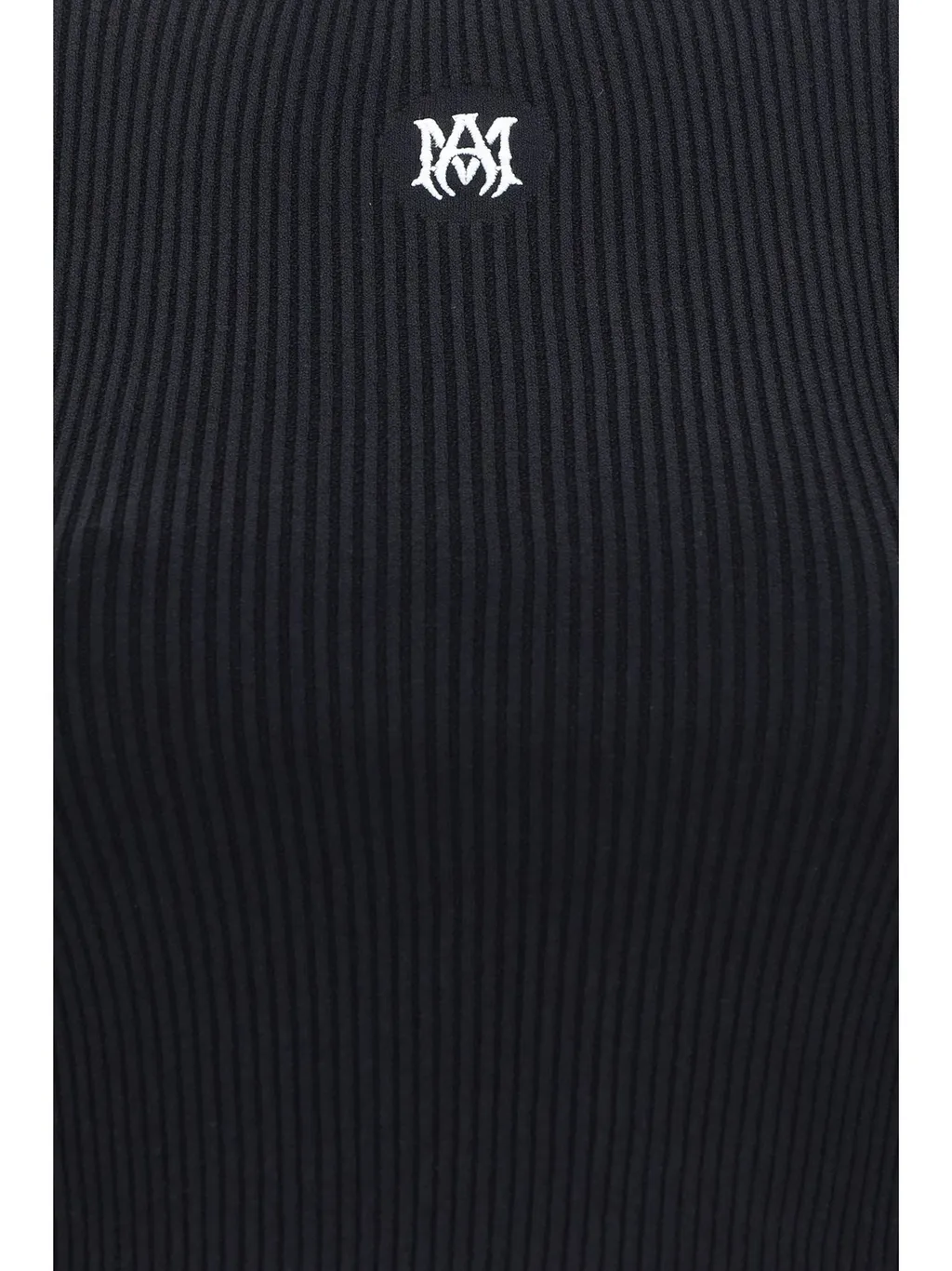 Amiri Logo Embroidered Cropped Knitted Top