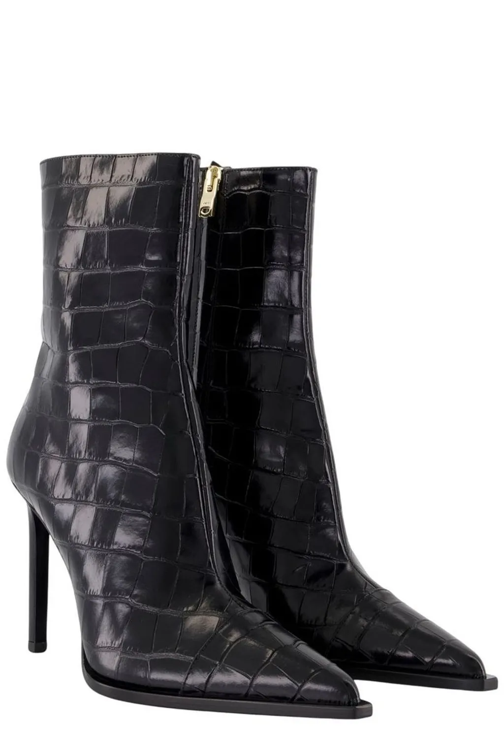 Amiri Ma Stiletto Embossed Ankle Boots