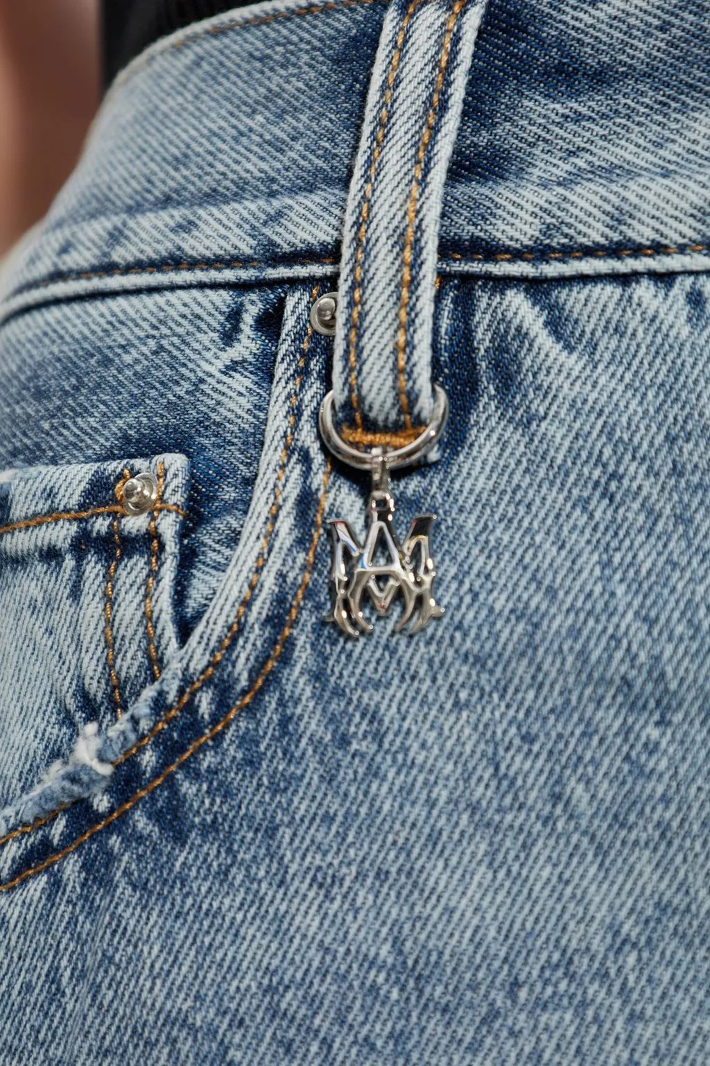 Amiri Distressed Straight-Leg Jeans