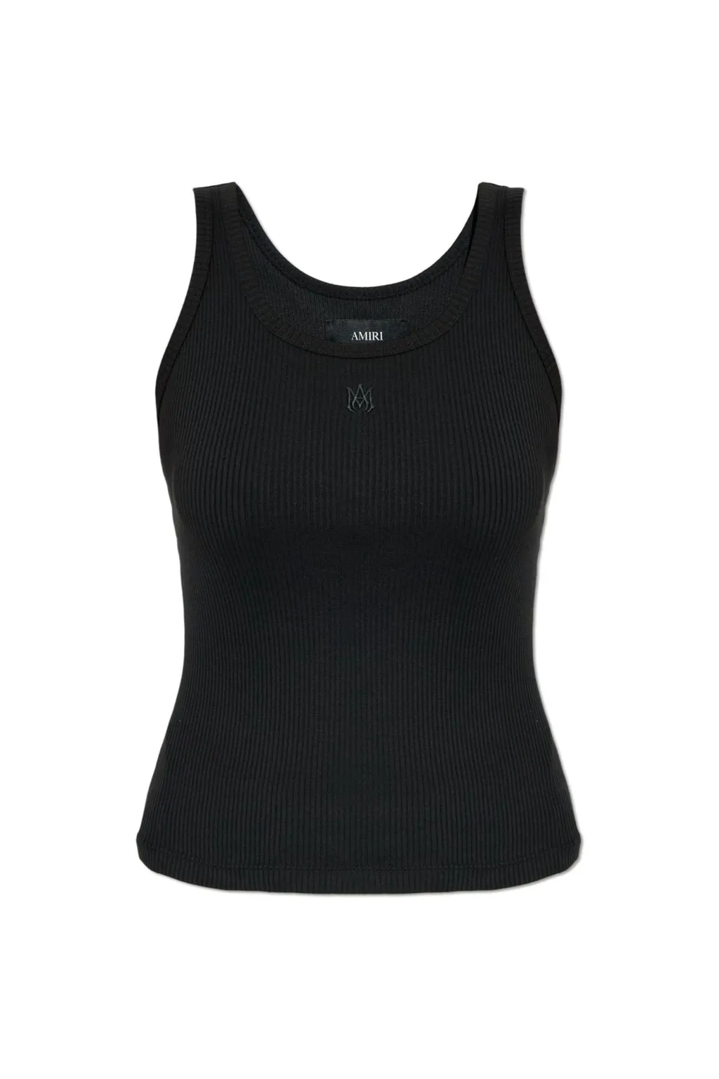 Amiri Logo Embroidered Ribbed Top