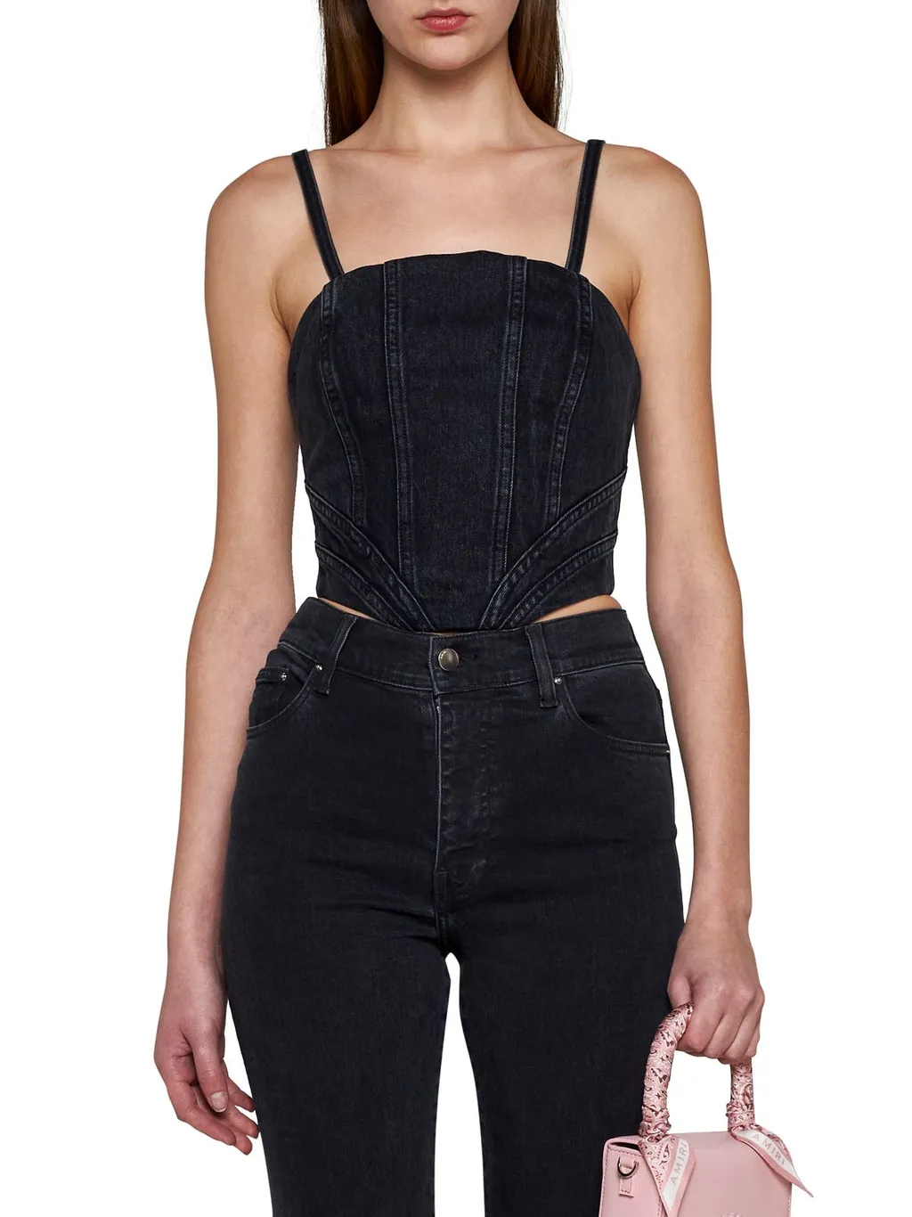Amiri Sleeveless Bustier Denim Top