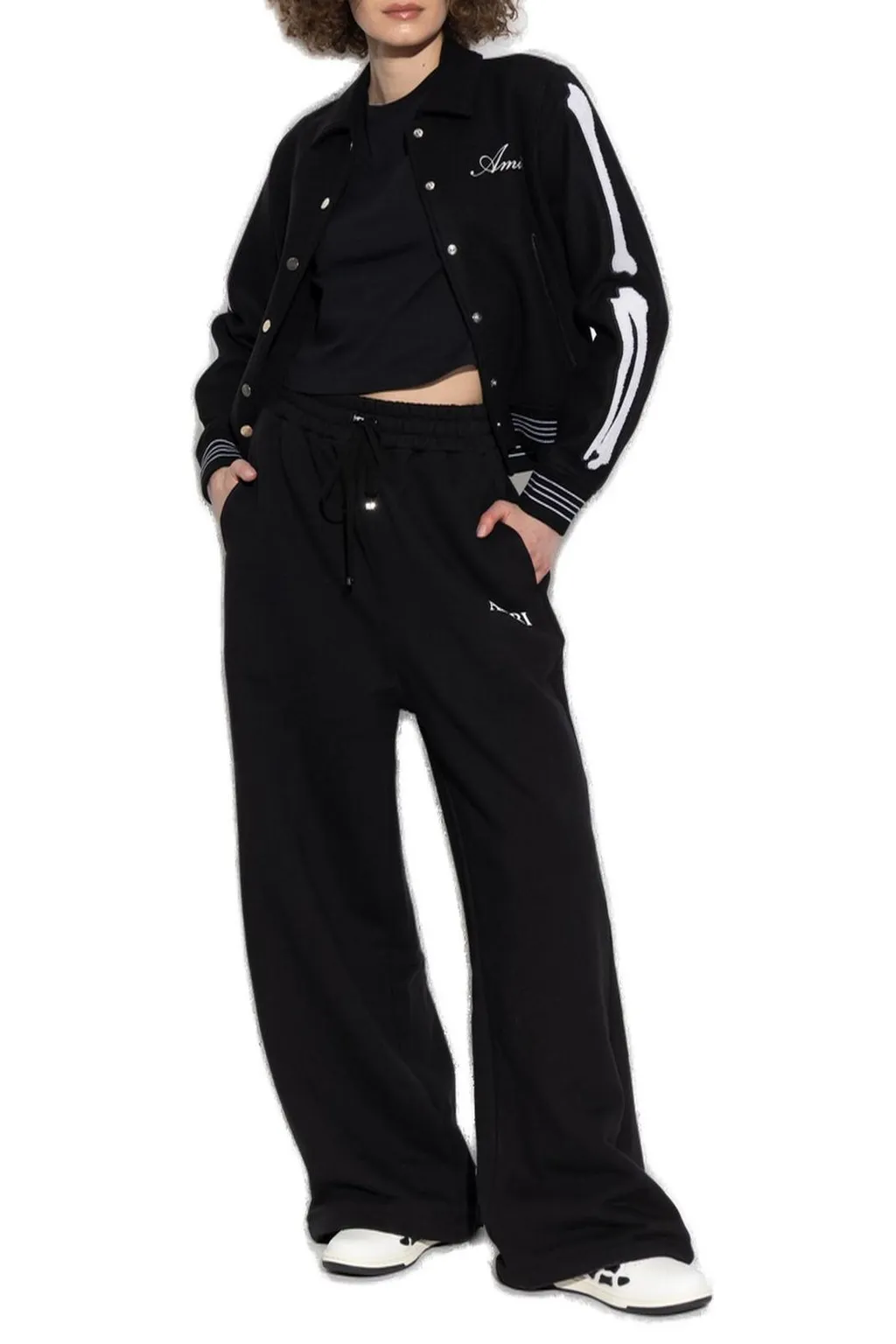 Amiri Logo Printed Wide Leg Sweatpants