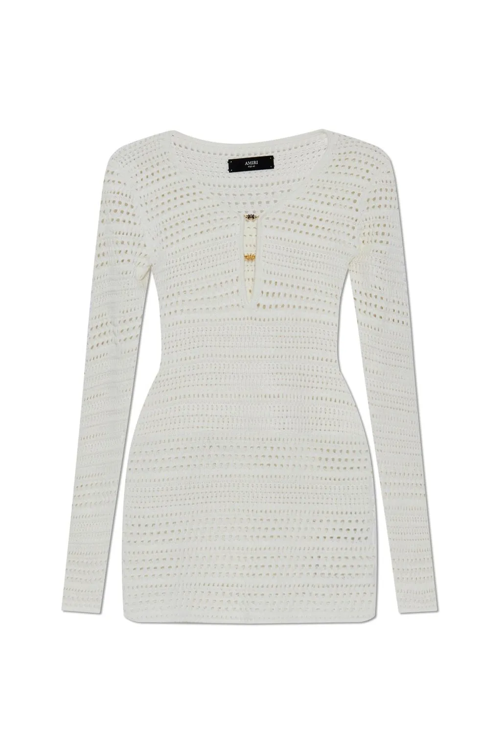 Amiri Crochet Knitted Mini Dress