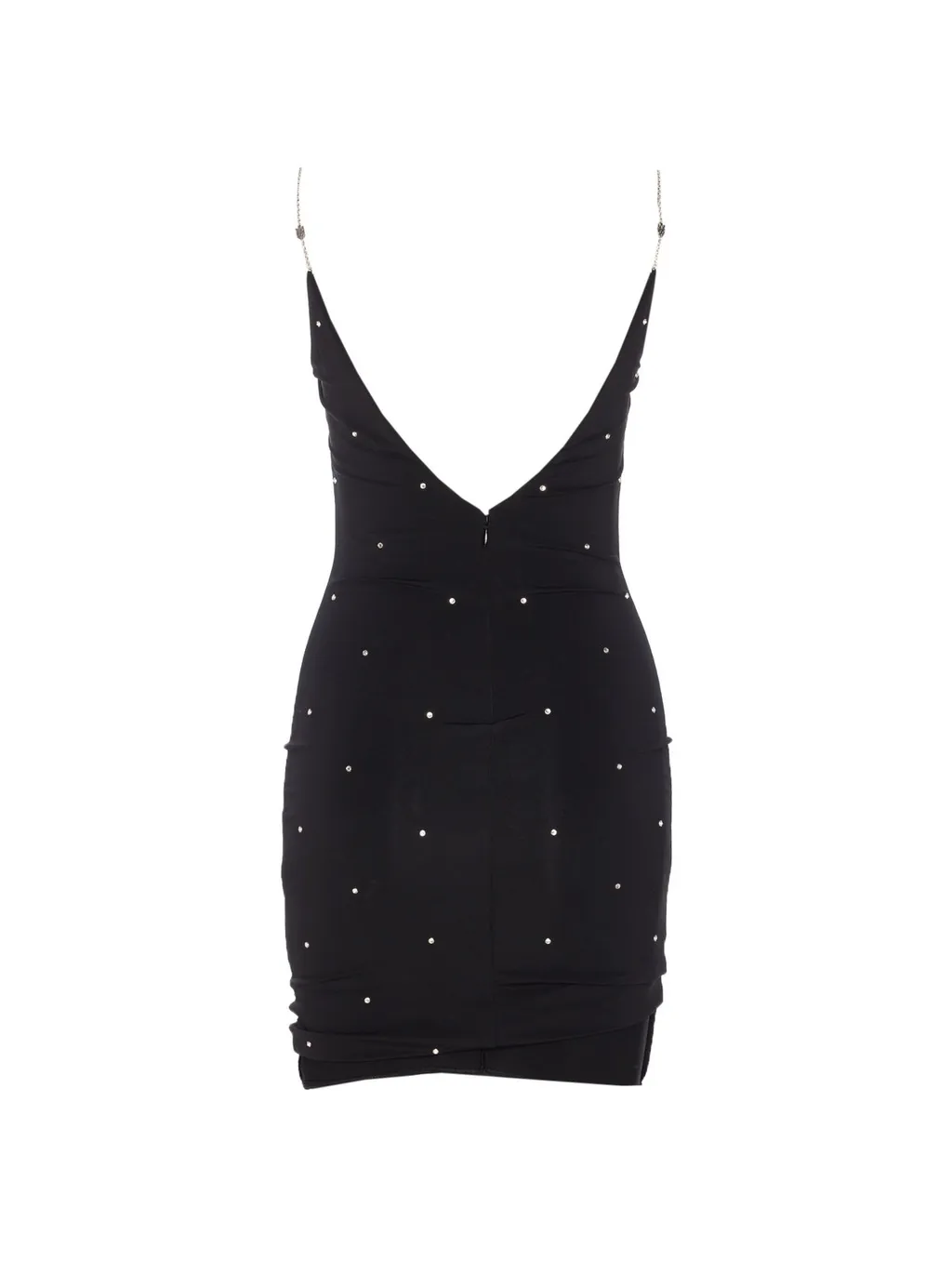 Amiri Embellished Chain Shoulder Mini Dress