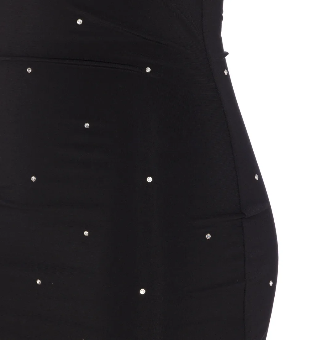 Amiri Embellished Chain Shoulder Mini Dress