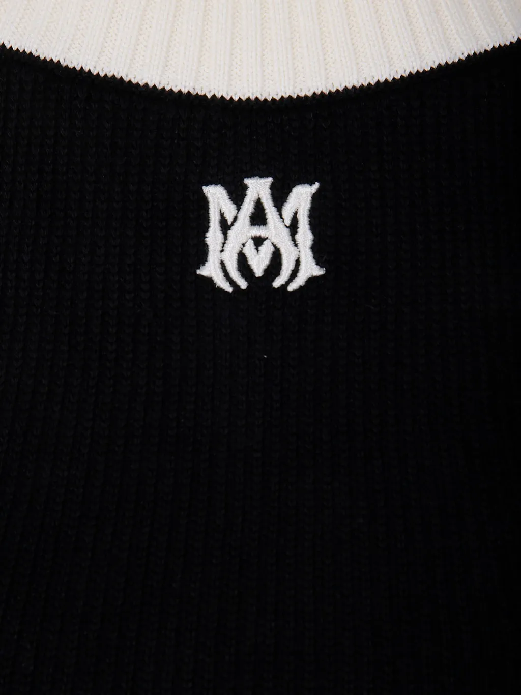 Amiri Logo Embroidered Cropped Knitted Top