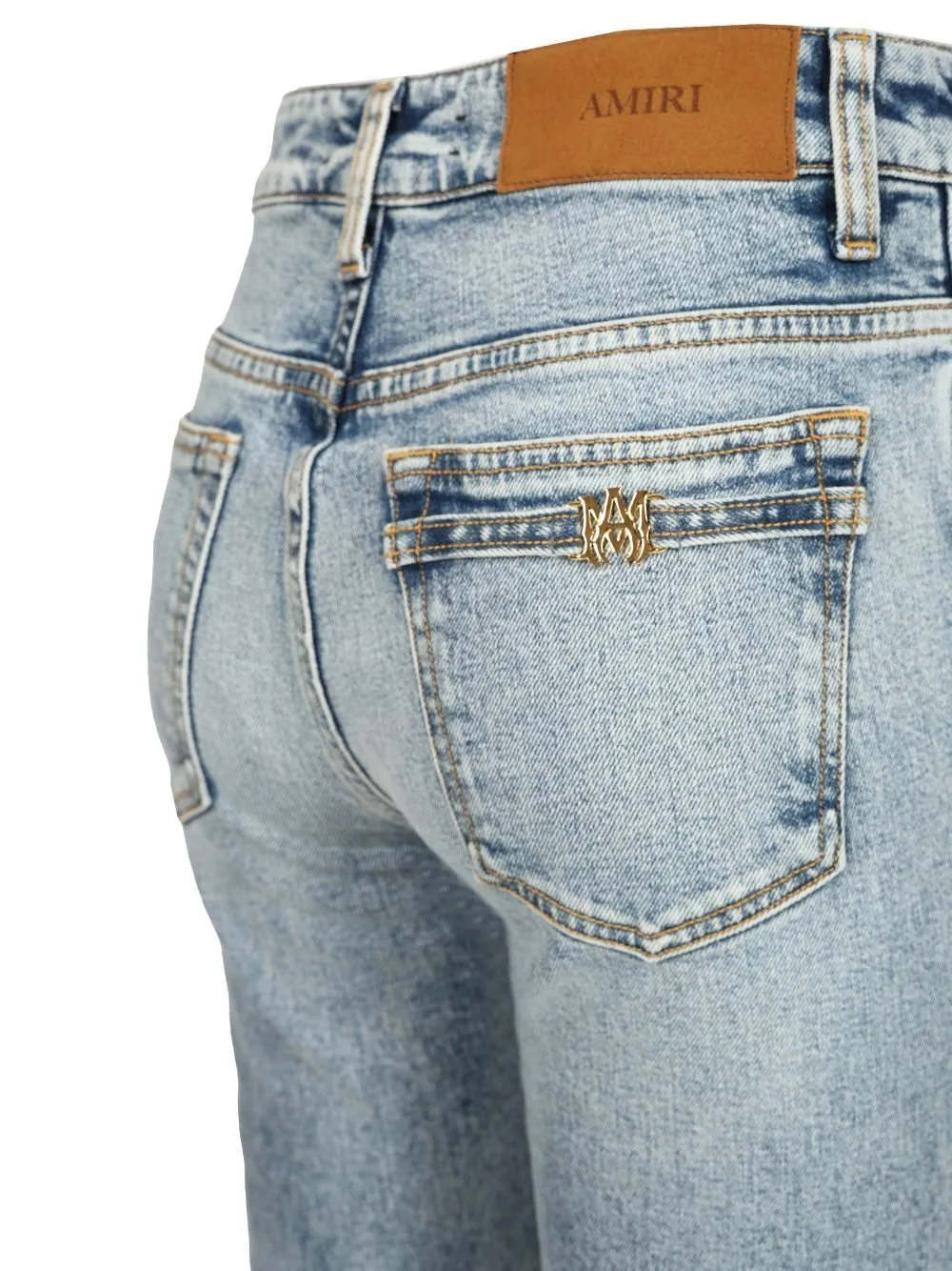 Amiri Ma Logo Patch Flared Jeans