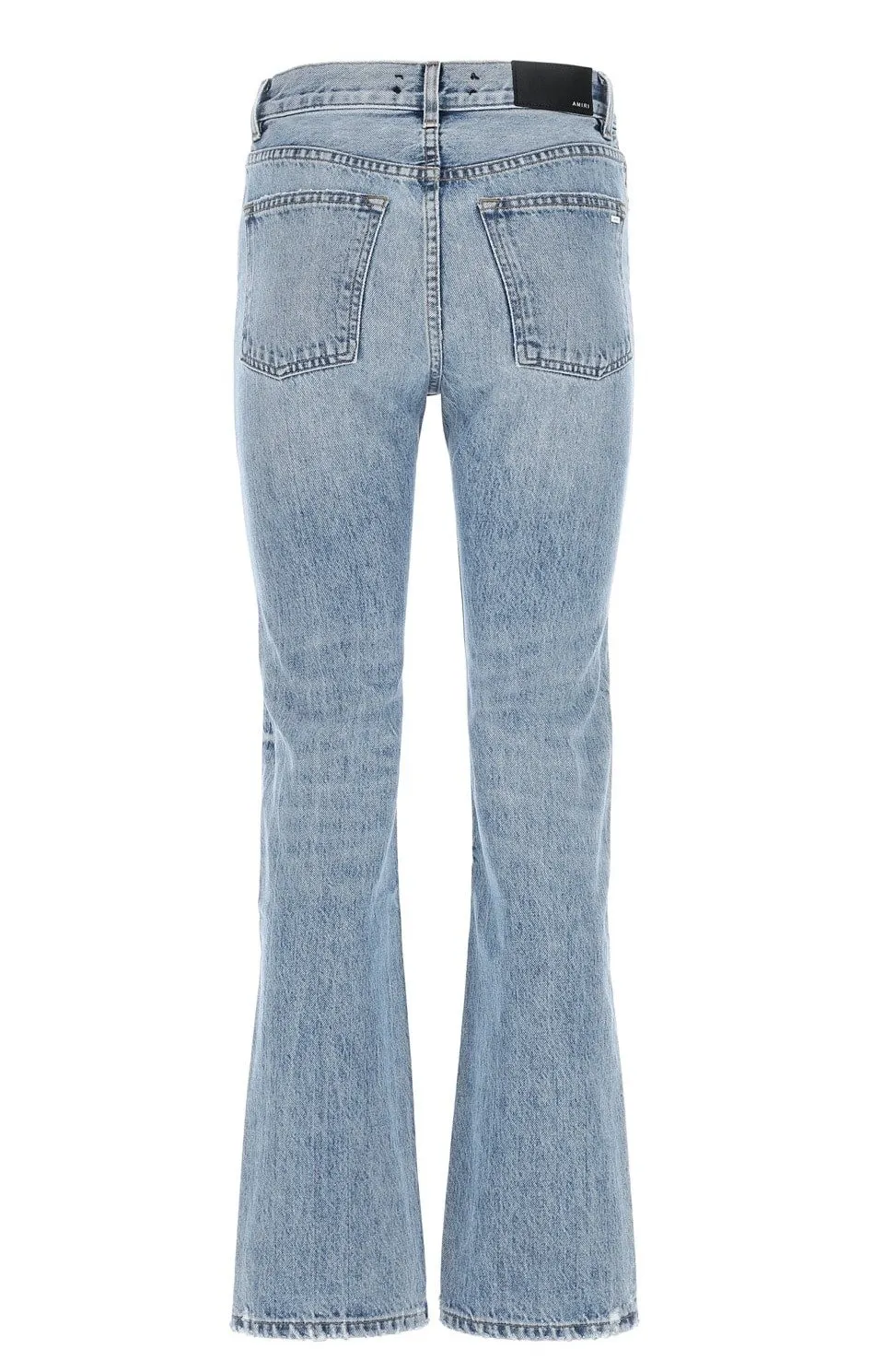 Amiri Logo Patch Washed Straight-Leg Jeans