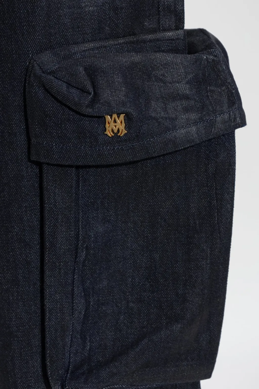 Amiri Waxed Baggy Cargo Jeans
