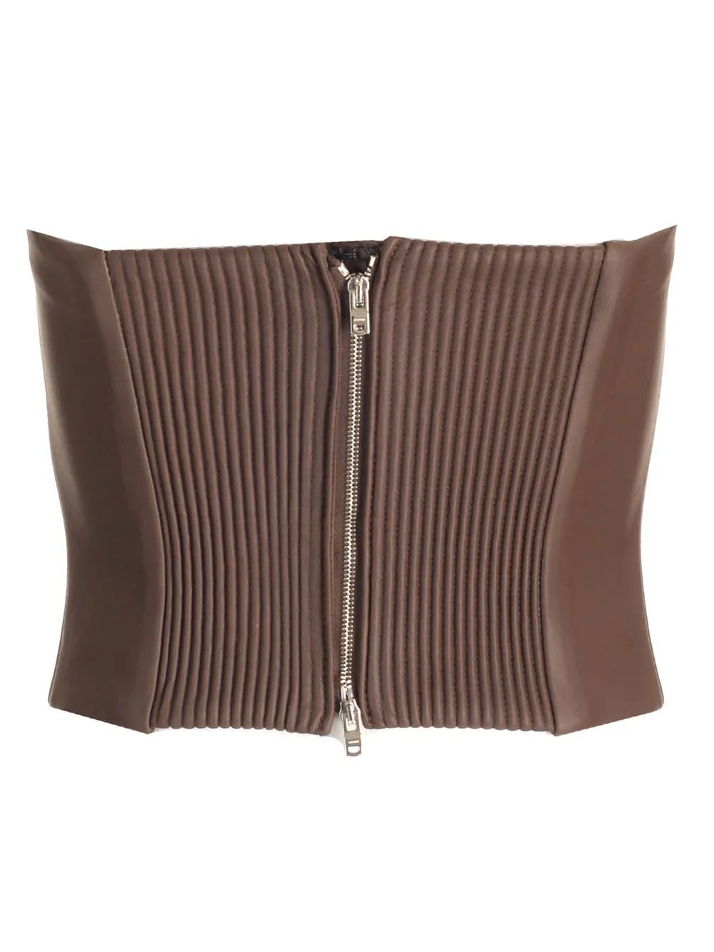 Amiri Strapless Leather Busiter Top