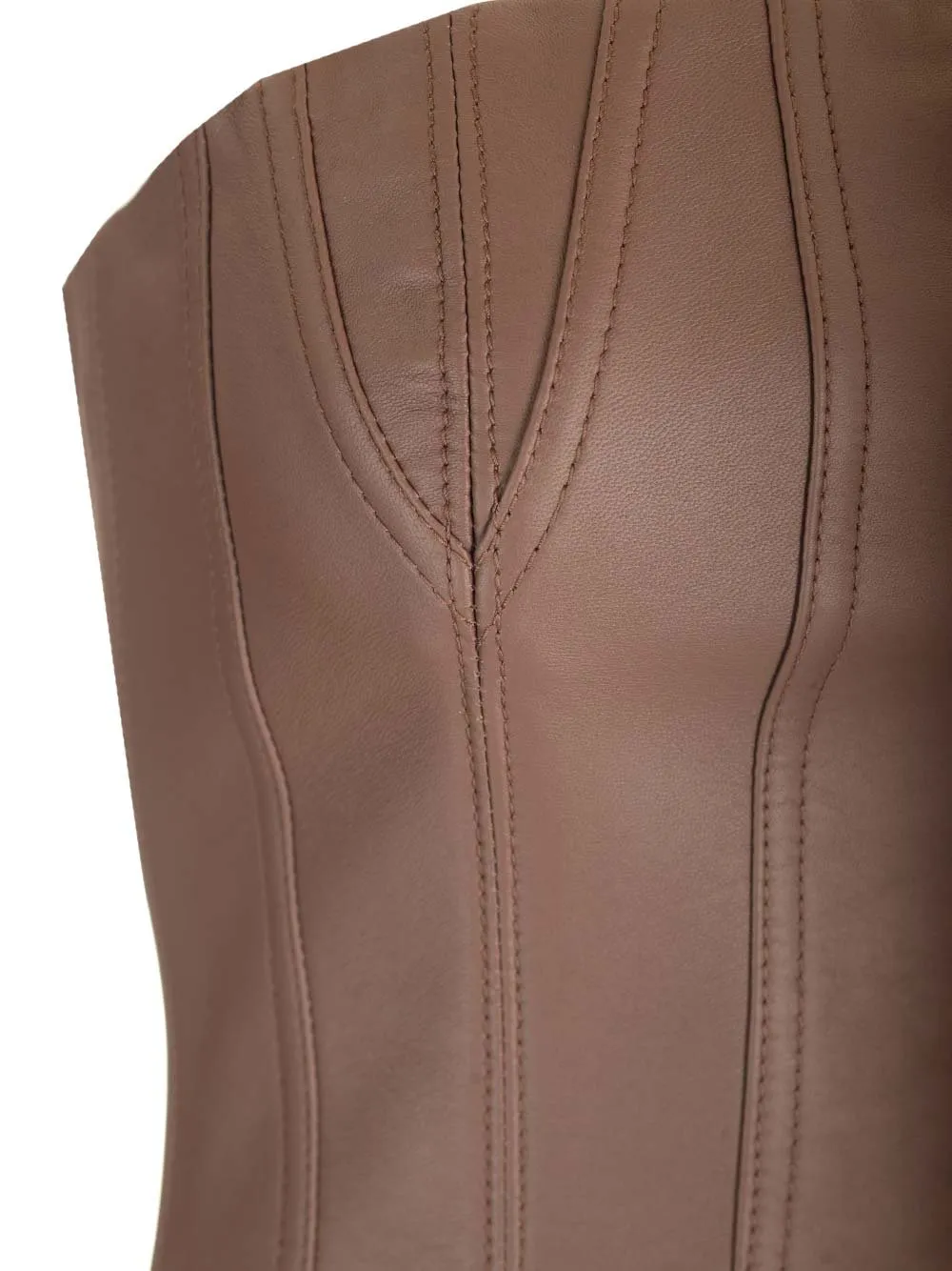 Amiri Strapless Leather Busiter Top